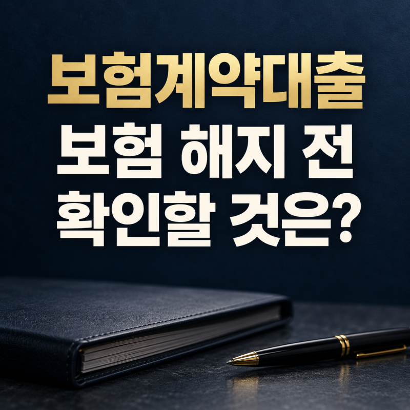급전 필요할 때 보험 해지해야 할까? 보험계약대출 이자와 주의사항