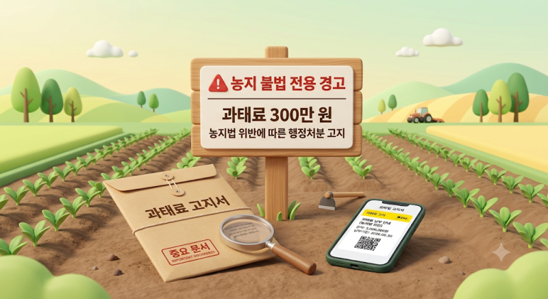 "미신고 시 과태료 300만 원!" 2026년 농지 전수조사 일정 및 행정처분 총정리