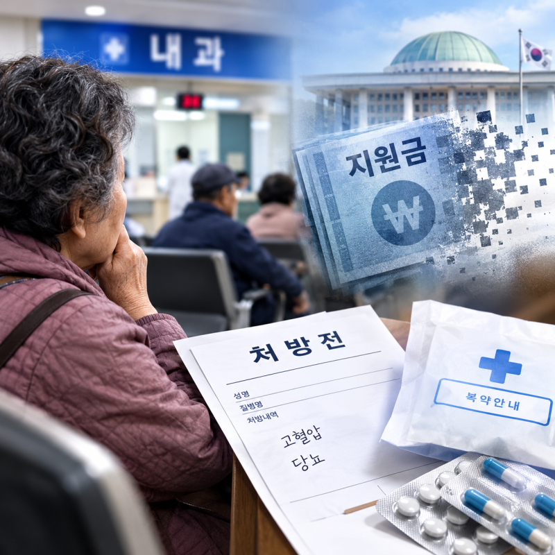 “월 3,500원 지원이 사라진다”…고혈압·당뇨 노인 45만명 ‘비상’