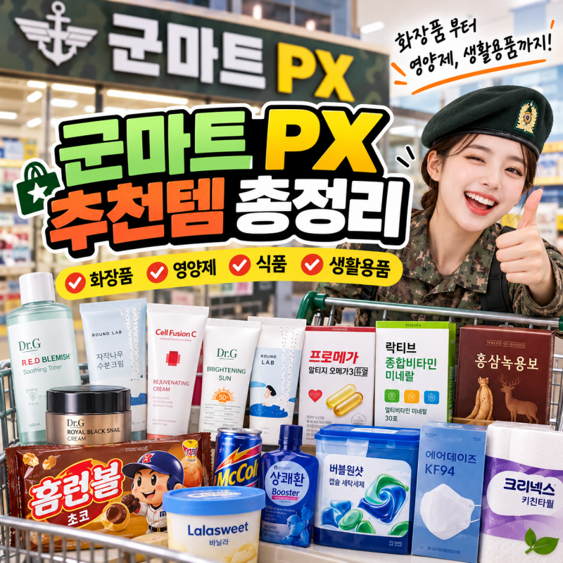 군마트 PX 추천템 총정리, 화장품·영양제·생활용품 가격까지