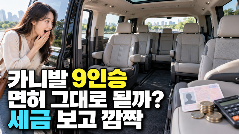 카니발 9인승 내부 공간부터 면허, 세금까지 총정리 궁금증 싹다 해결
