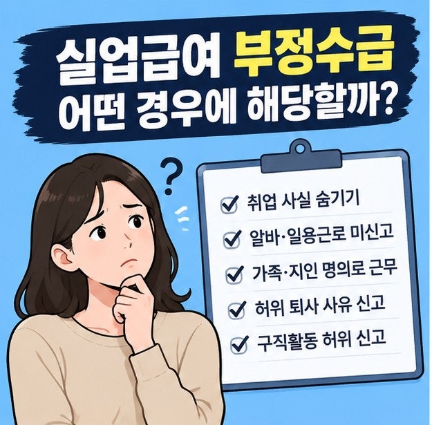 실업급여 부정수급, 어떤 경우에 해당할까?