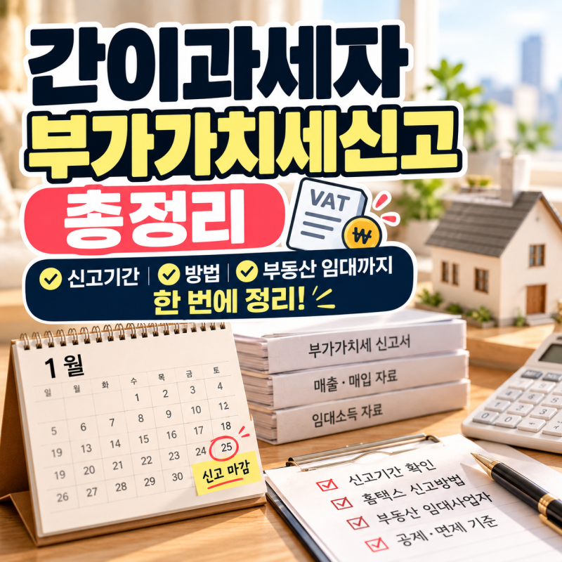 간이과세자 부가가치세신고, 신고기간·방법·부동산 임대까지 헷갈리는 부분 정리