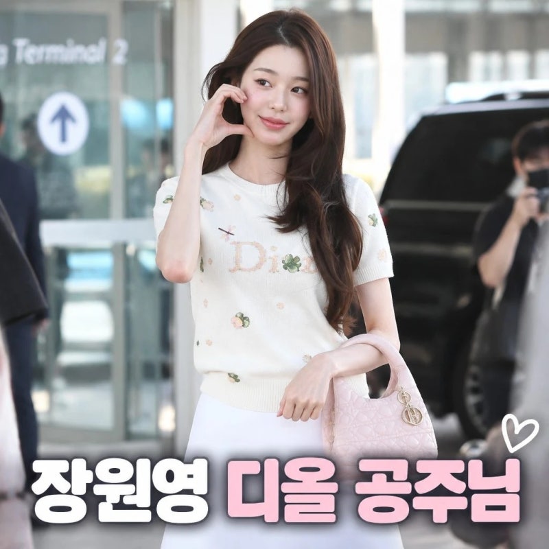 장원영 디올 공주님 변신 파리 출국 화제
