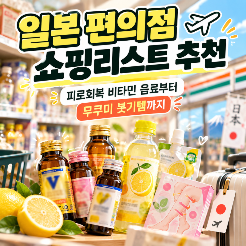 일본 편의점 쇼핑리스트 피로회복 비타민 음료 추천, 무쿠미까지