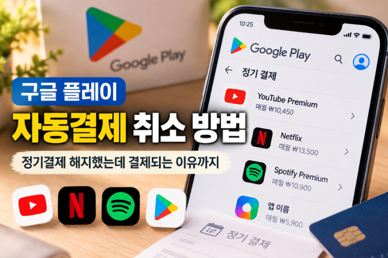 구글 플레이 자동결제 취소 방법｜정기결제 해지했는데 결제되는 이유까지