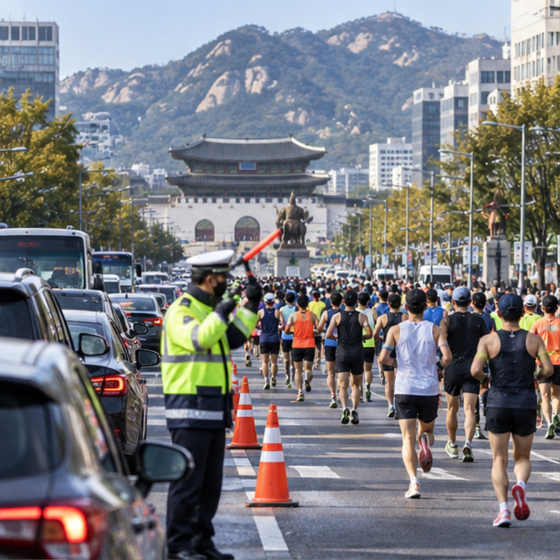 서울 마라톤 올해 175개, 도로 통제하면 실제 교통 얼마나 막힐까?
