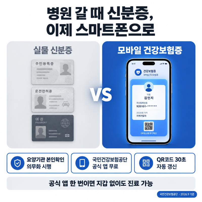 모바일 건강보험증 발급 방법 총정리: 공식 앱 설치부터 병원 본인확인 절차까지