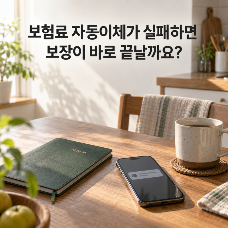 보험료 자동이체가 실패하면 보장이 바로 끝날까요?｜김의철의 모닝 인사이트