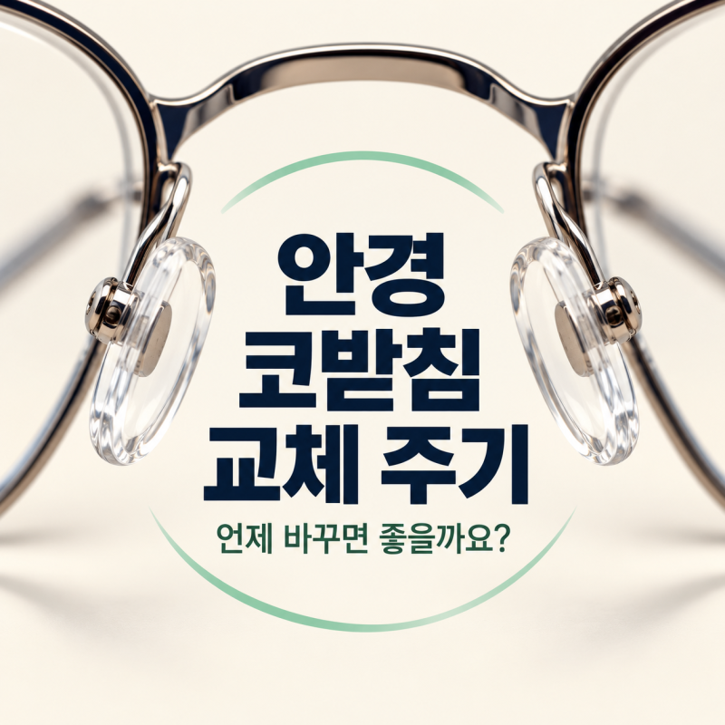안경 코받침 교체 주기, 언제 바꾸면 좋을까요?