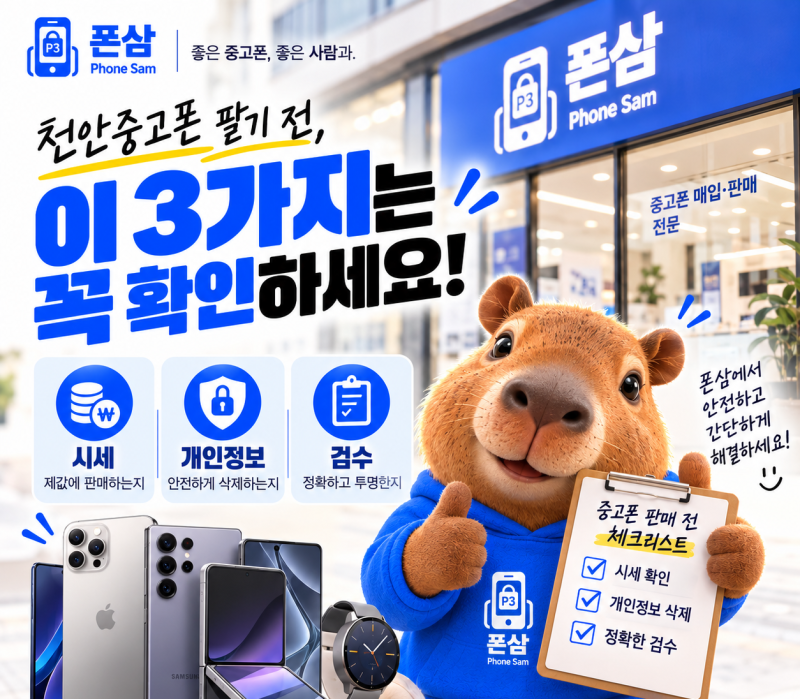 천안중고폰 판매 시 꼭 챙겨야 할 3가지