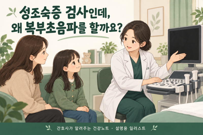 성조숙증 검사인데 왜 복부초음파를 할까요? 자궁·난소와 방광 준비