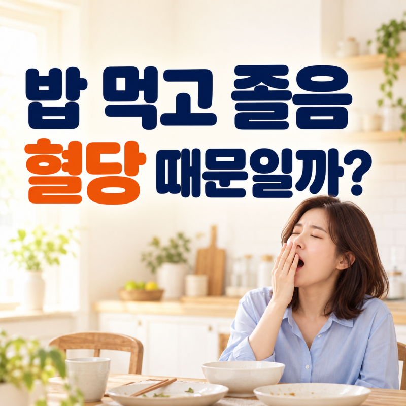 밥 먹고 쏟아지는 졸음, 혈당스파이크 신호일까? 식후 졸음 구분법