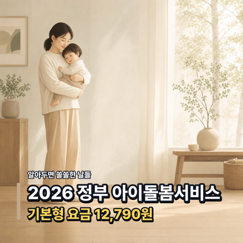 2026 정부 아이돌봄서비스 총정리: 신청 자격과 비용