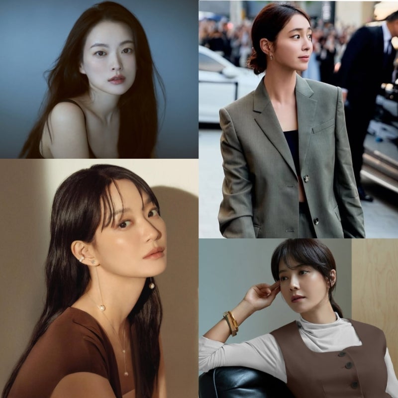 Collection of Profile Photos of 'Dinosaur-Face' Actresses: Song Ji-hyo, Shin Min-a, Chun Woo-hee, Lee Min-jung