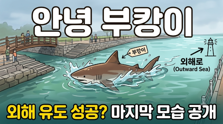 부산 북항 <b>상어 부캉이</b> 10시 <b>외해 유도</b> 시작  관람 시간과 이동 방법 ....