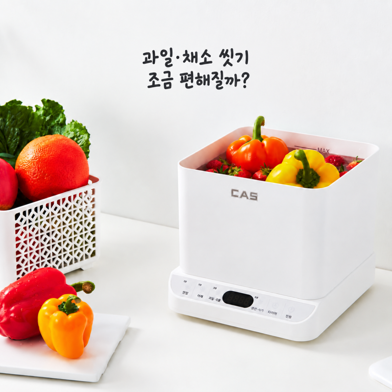 과일, 채소 씻는 일이 번거롭다면? 카스 TG-PLUS1 초음파 세척기
