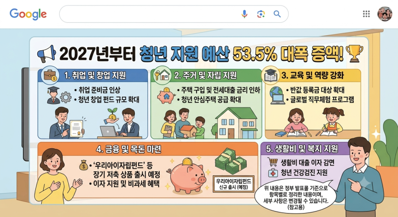 2027년 청년예산 43조!!! (청년 지원금)
