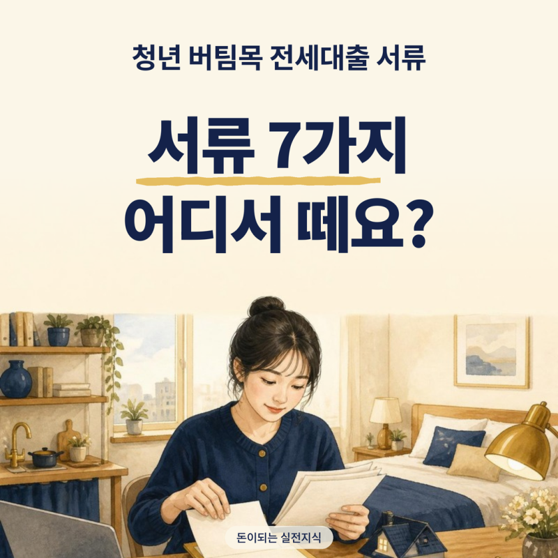 청년 버팀목 전세대출 서류 7가지, 직장인은 어디서 떼나요?