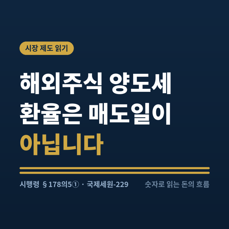 해외주식 양도세 환율, 매도일이 아니라 결제일 기준입니다