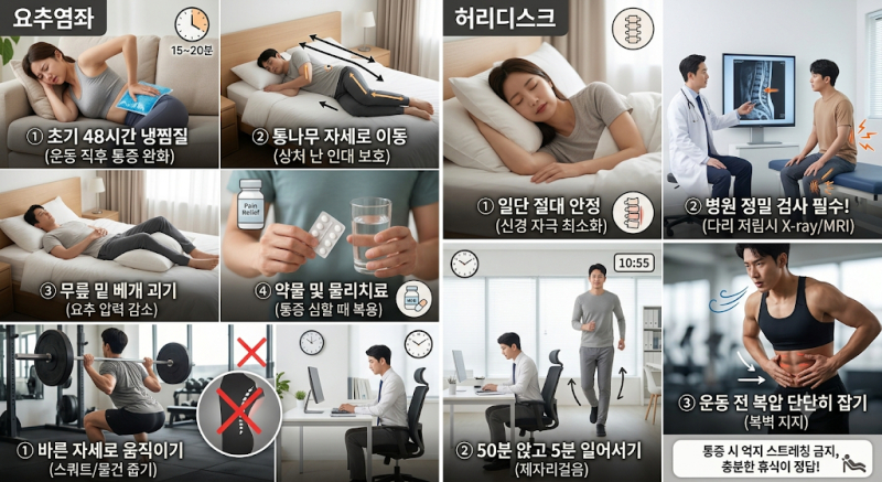 내가 겪은 운동 중 허리통증 l 요추염좌일까,허리디스크일까 구분방법 및 예방법 총정리