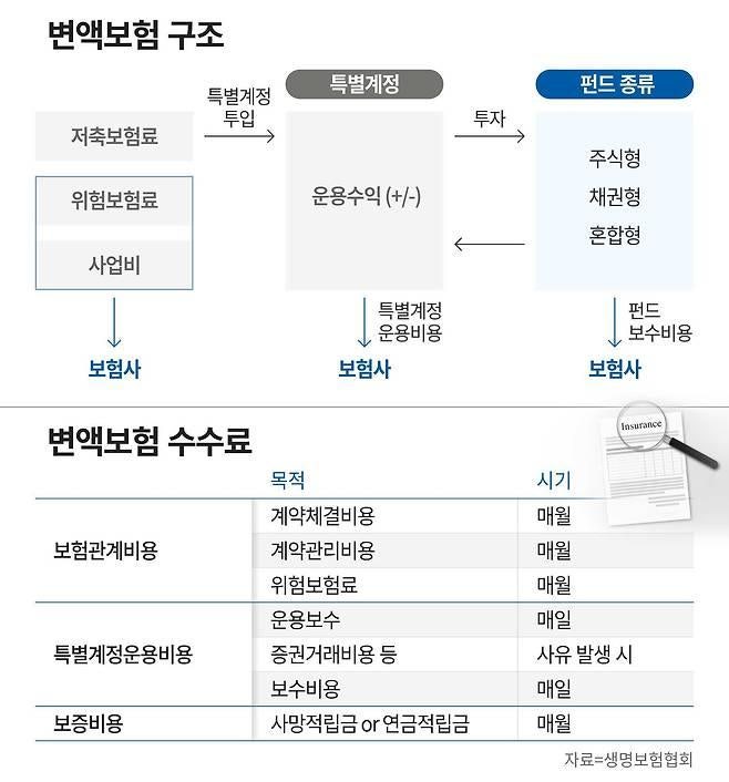 변액보험 가입 전 확인 보험 사업비 순보험료 부가보험료 정리