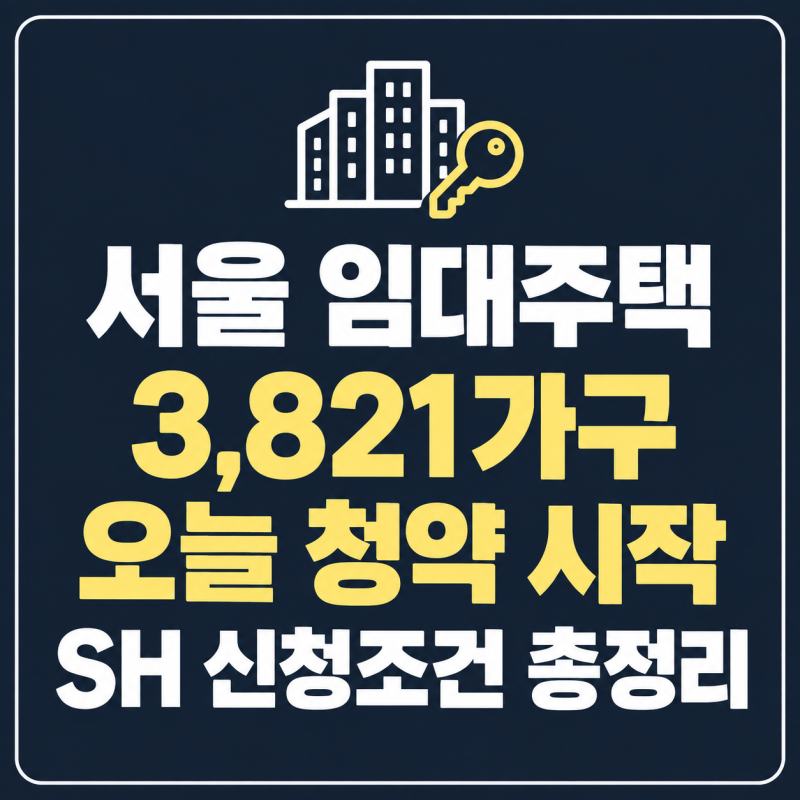 서울 임대주택 3,821가구 오늘 청약 시작｜SH 재개발임대 신청조건 총정리