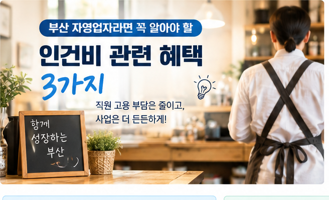 부산 소상공인 인건비 지원금 총정리｜직원 고용 전 꼭 확인하세요