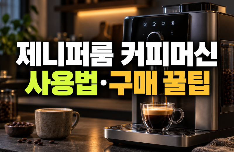 제니퍼룸 커피머신 사용법(+저렴하게 구매하는 방법 좌표)