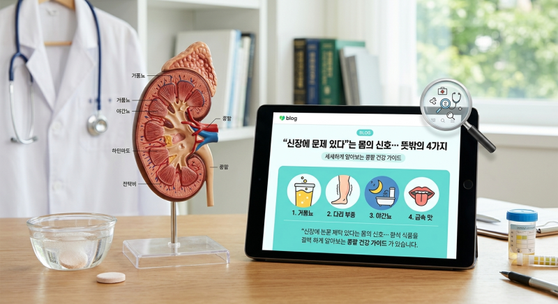 신장 질환 증상, 그냥 지나쳤다간 큰일나요! 콩팥 건강 체크리스트