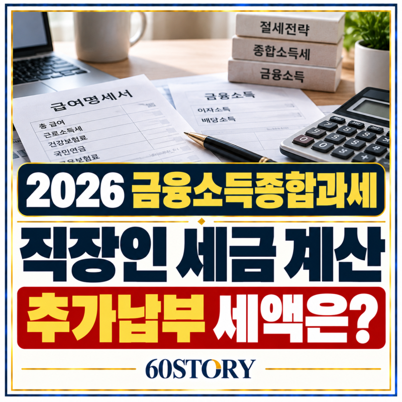 2026년 금융소득종합과세 계산 실전사례 : 급여 1억·기타소득 1000만·금융소득 3000만원 추가 ....