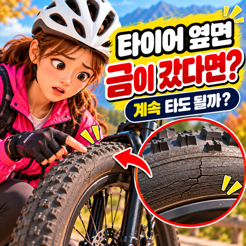 자전거 타이어 옆면에 금이 갔다면? 실금·갈라짐과 교체 신호 구별법