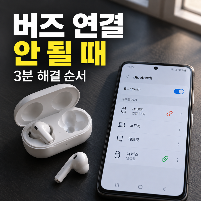 갤럭시 버즈 블루투스 연결 안됨｜페어링·초기화 5분 해결