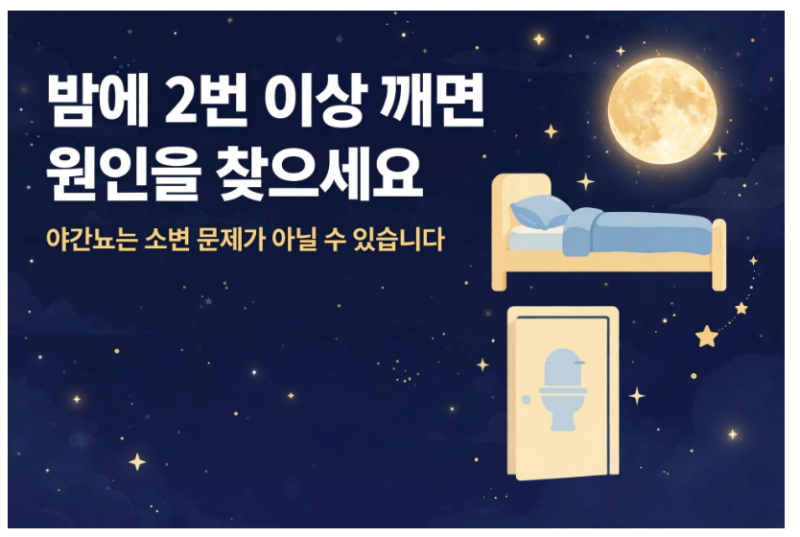 밤에 2번 이상 깨면 원인을 찾으세요 — 야간뇨는 소변 문제가 아닐 수 있습니다
