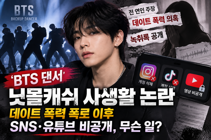 ‘BTS 댄서’ 닛몰캐쉬 사생활 논란…데이트 폭력 폭로 이후 SNS·유튜브 비공개, 무슨 일?