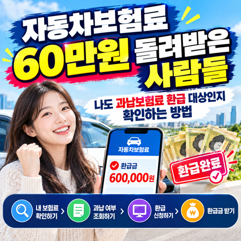 자동차보험료 60만원 돌려받은 사람들｜나도 과납보험료 환급 대상인지 확인하는 방법