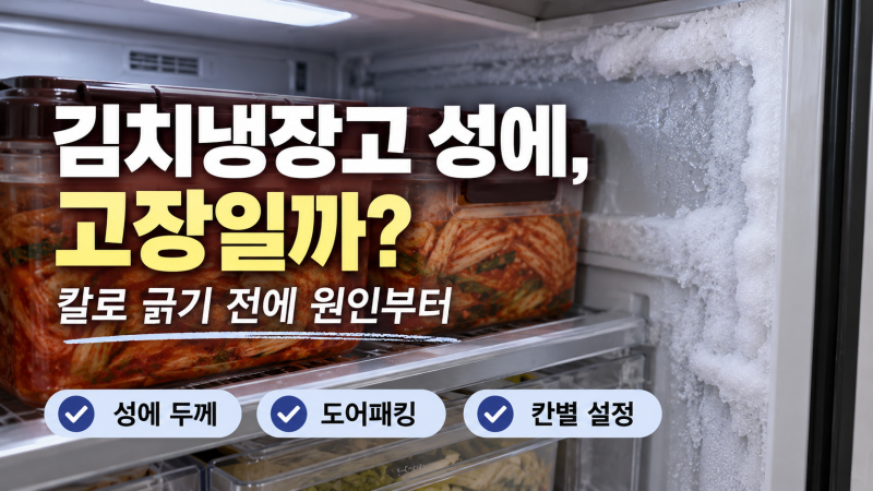 김치냉장고 벽에 성에 생겼다면? 칼로 긁기 전에 고장인지 정상인지부터 구분하세요