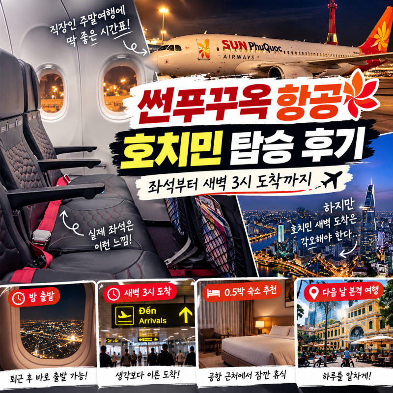 베트남 가성비 항공권 썬푸꾸옥 항공 호치민 실제 탑승기 (호치민 공항 패스트트랙, 0.5박 호....