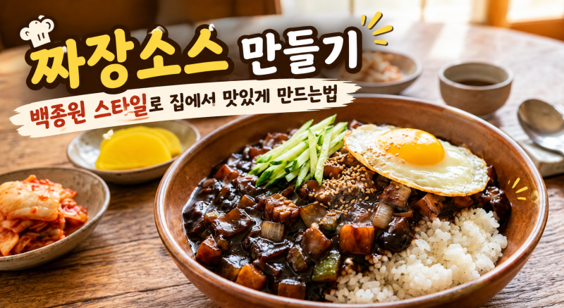 짜장소스 만들기｜백종원 스타일로 집에서 맛있게 만드는법