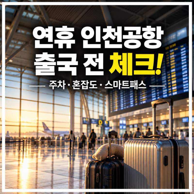 연휴 인천공항 출국 전 체크리스트｜터미널·주차·혼잡도 한 번에 확인
