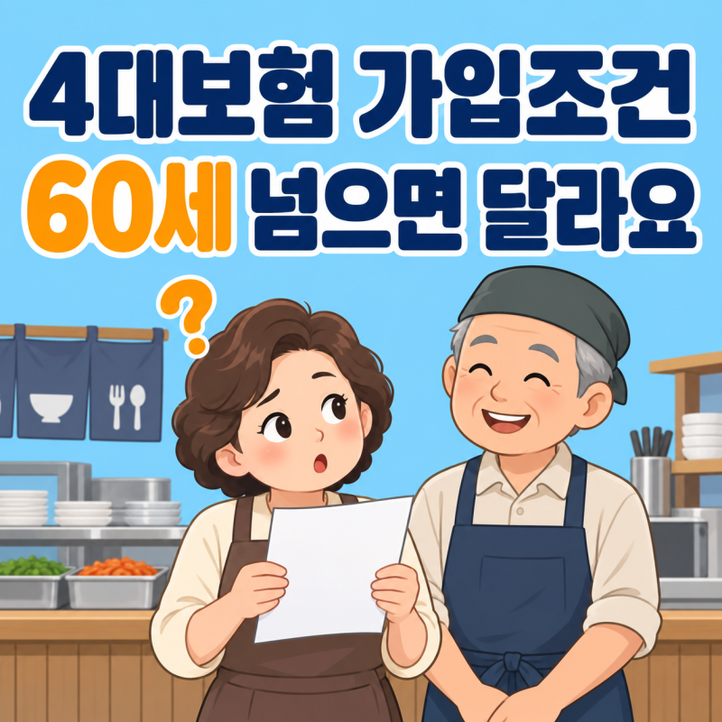4대보험 가입조건, 60세 넘은 직원은 달라요