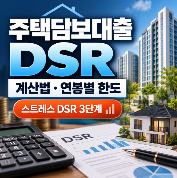 주택담보대출 DSR 계산법, 연봉별 대출한도와 스트레스 DSR 3단계 정리