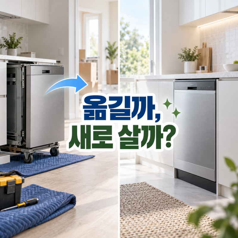 식기세척기 이전설치, 총비용과 제품연식으로 정하는 선택