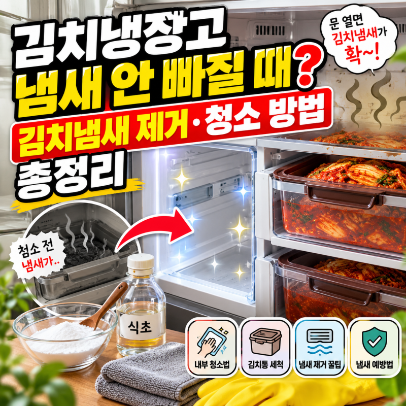 김치냉장고 냄새 안 빠질 때? 김치냄새 제거·청소 방법 총정리