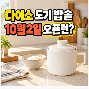다이소 밥솥이 3천원?1인용 도기 밥솥
