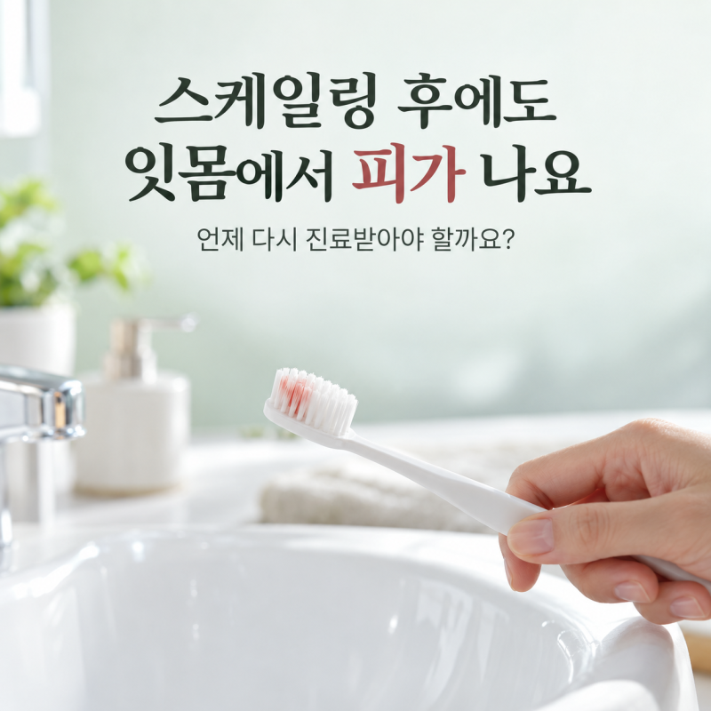 스케일링 후 잇몸에서 피가 나요, 작전동 스케일링