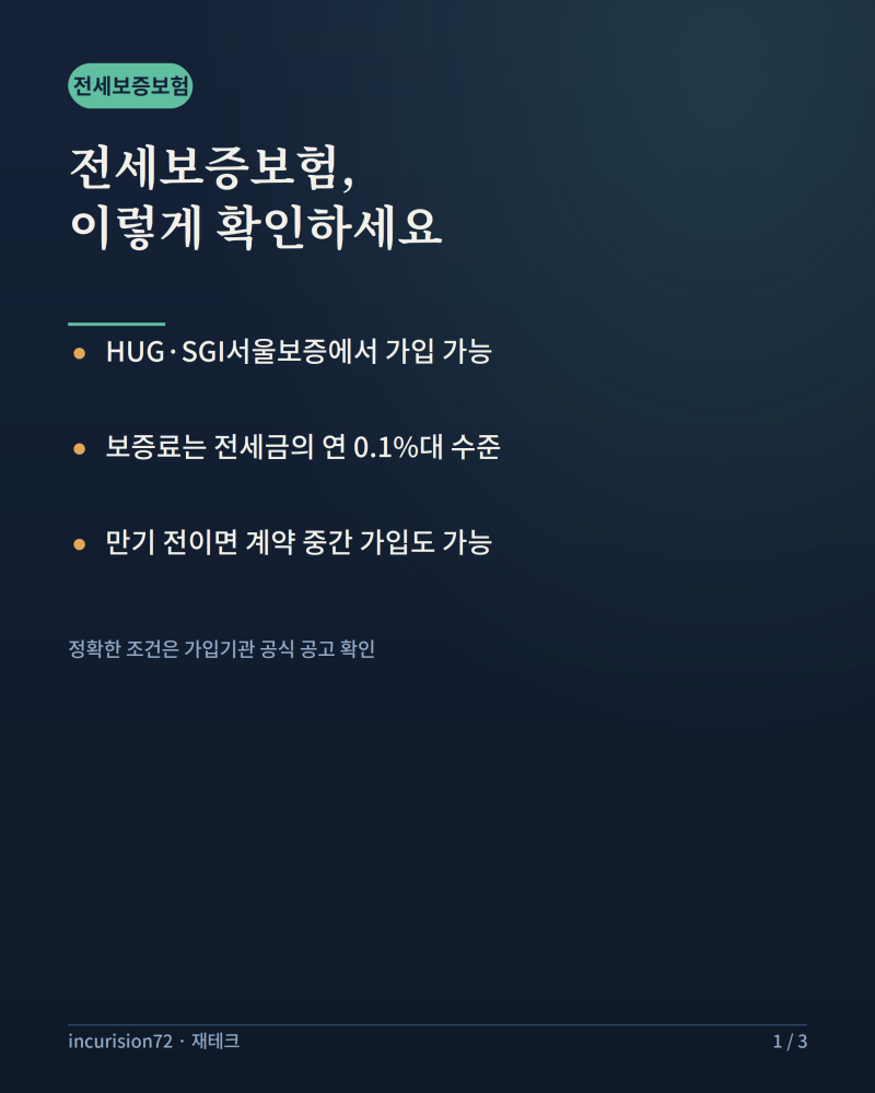 전세보증보험 가입방법과 비용, 이렇게 확인하세요