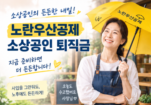 소상공인 퇴직금 마련 방법, 노란우산공제 2026년 최신 정보 한눈에 보기