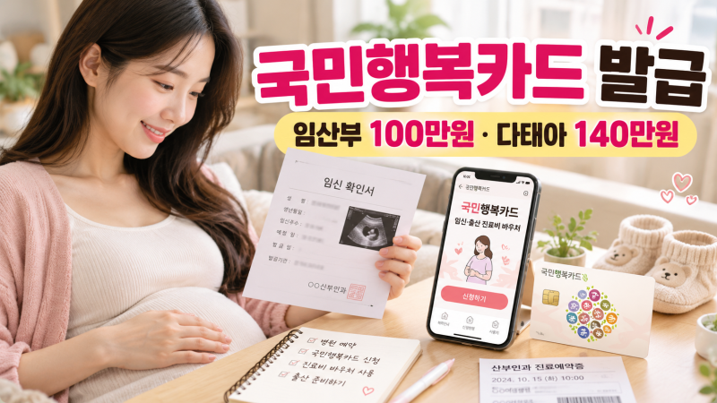 국민행복카드 발급방법…임신바우처 신청·혜택 총정리
