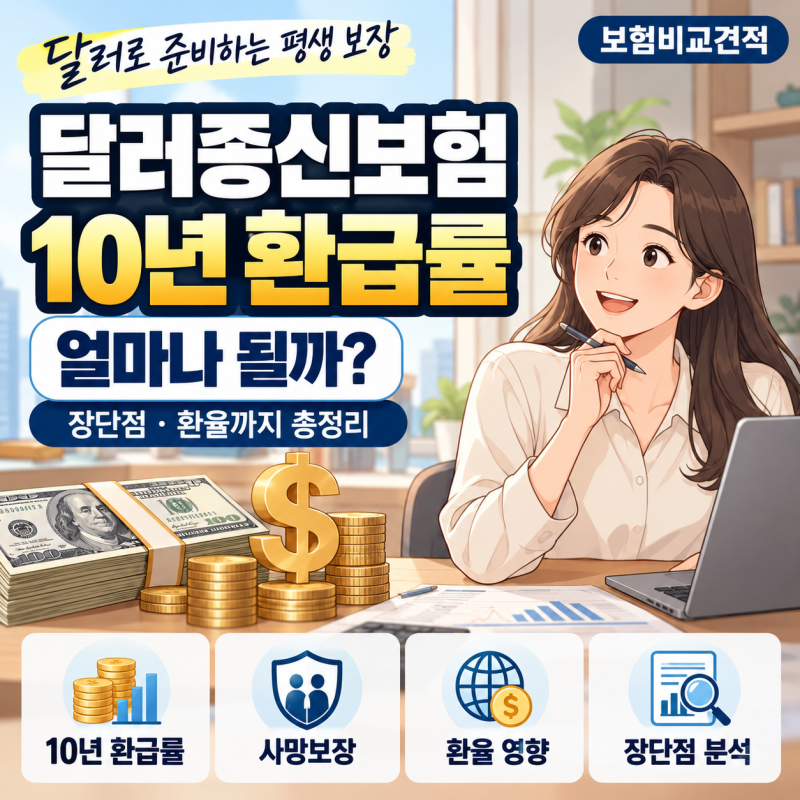 달러종신보험 10년 환급률 얼마나 될까? 장단점·환율까지 총정리